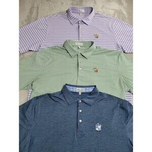 Lot Of 3 Peter Millar Polo Shirt Mens XL Multicolor Summer Comfort Golf Stretch